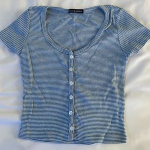 Brandy striped crop top